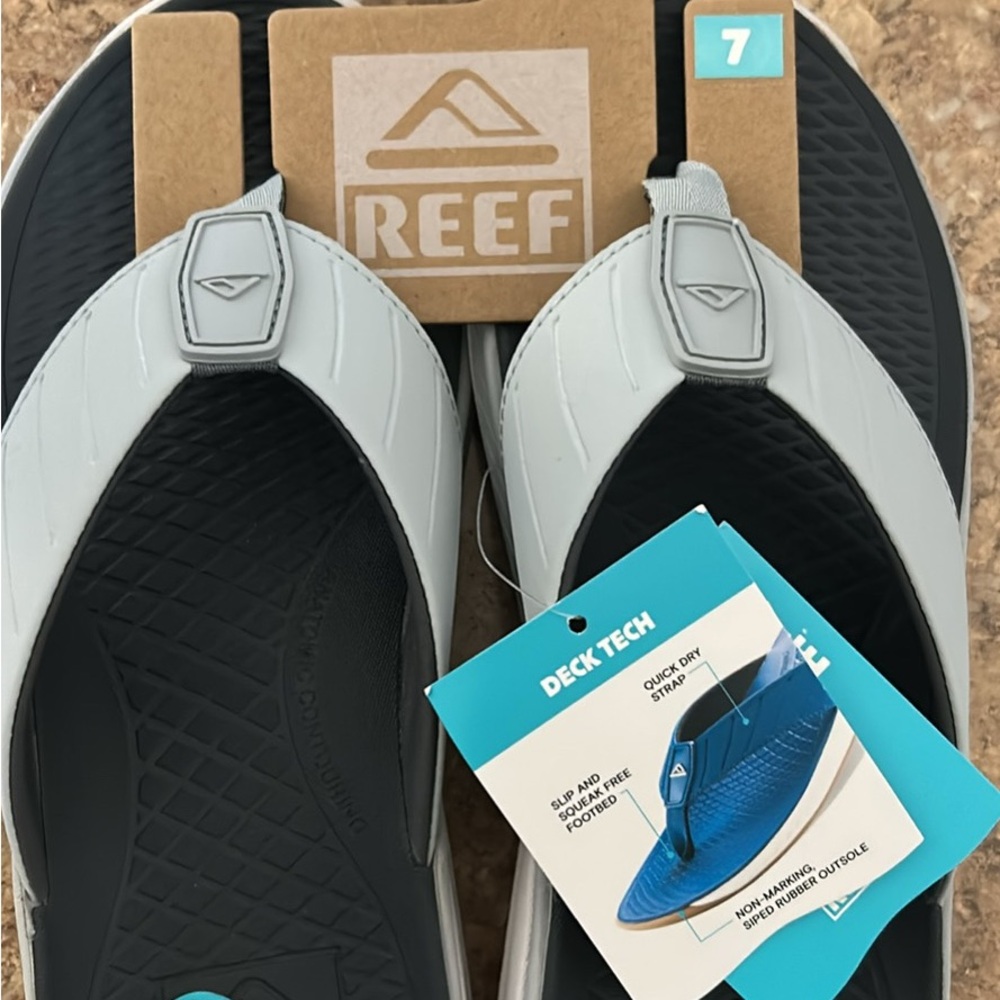 Reef Gray and Black Men's Sandals
